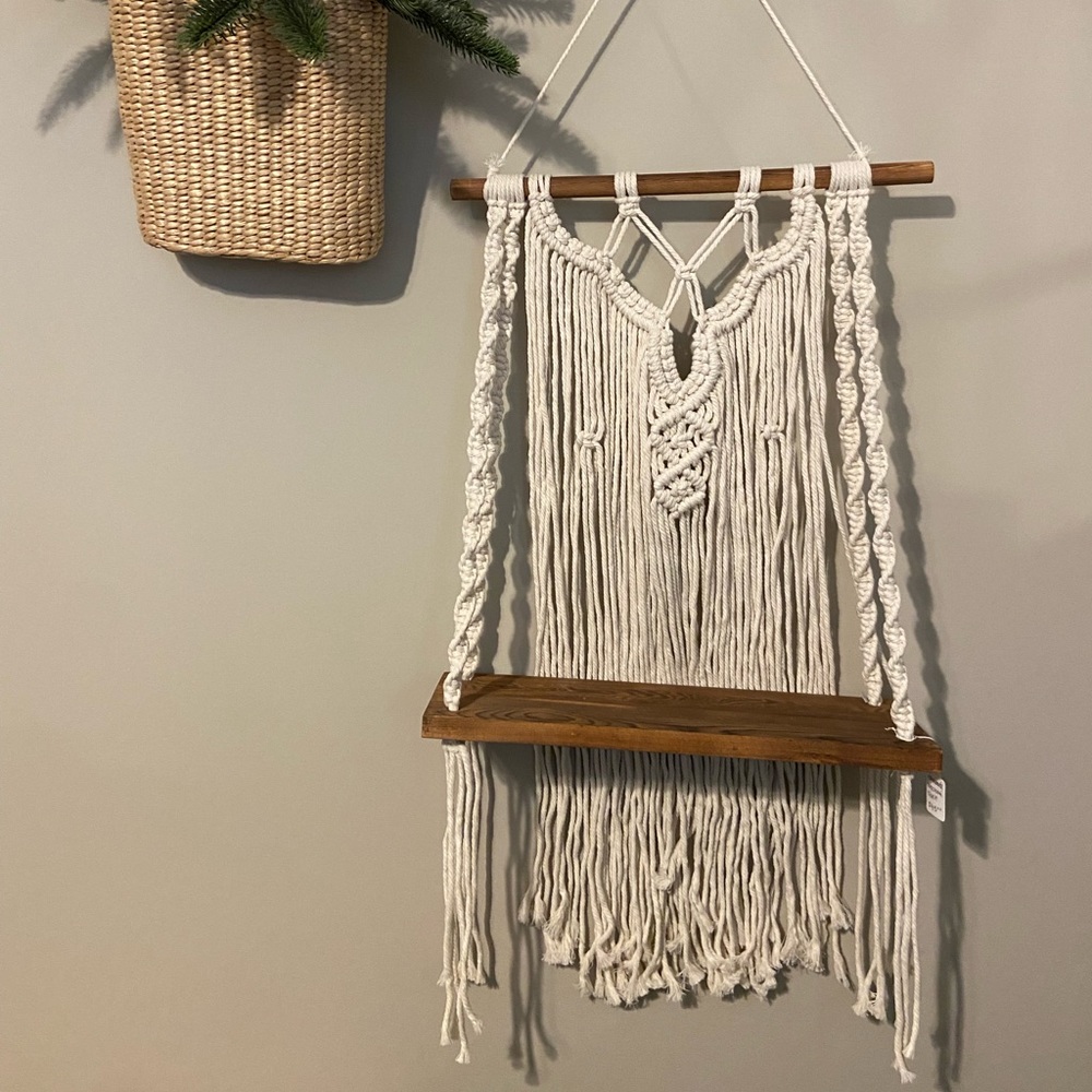 Macrame shelf